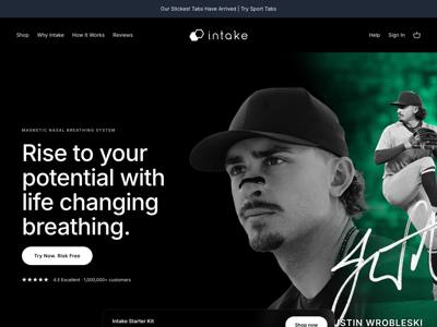 Intake Breathing landing page