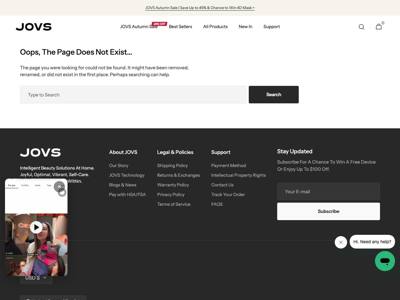 JOVS landing page