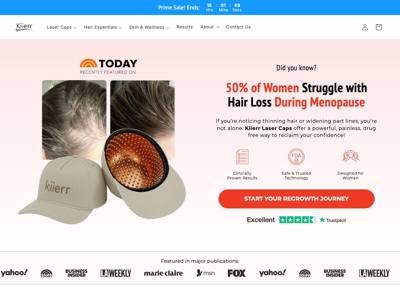 Kiierr landing page