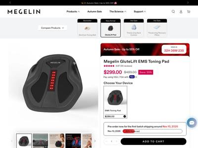Megelin landing page