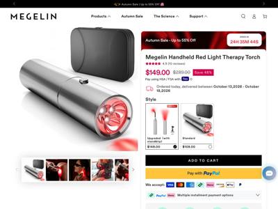 Megelin landing page