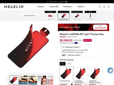 Megelin landing page