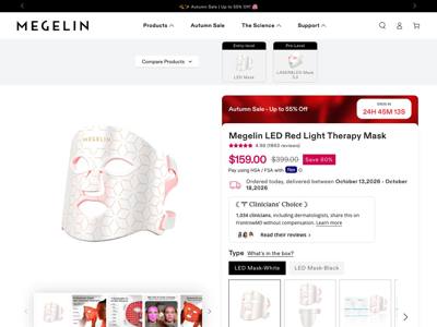 Megelin landing page