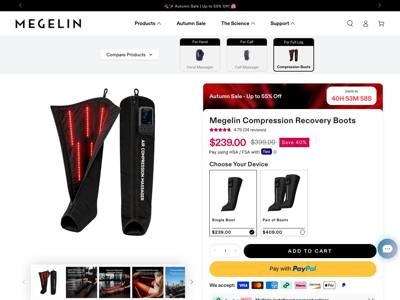 Megelin landing page