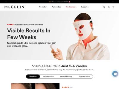 Megelin landing page