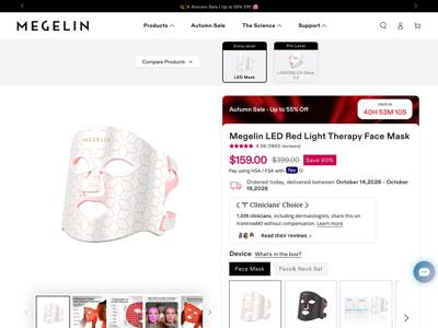 Megelin landing page