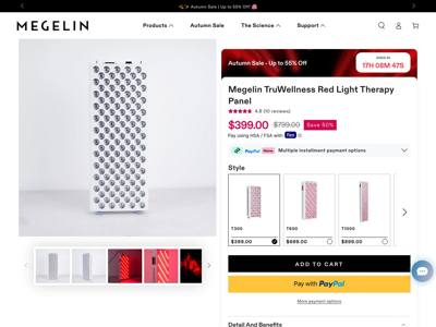 Megelin landing page