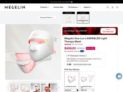 Megelin landing page