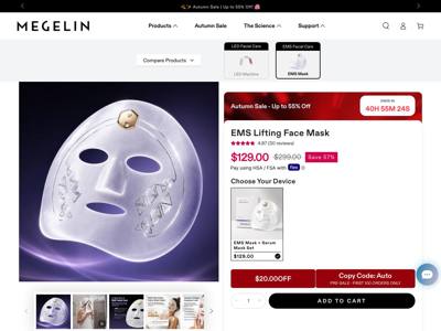 Megelin landing page