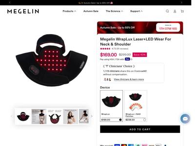 Megelin landing page