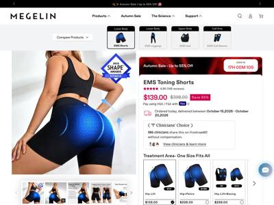Megelin landing page