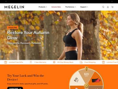 Megelin landing page