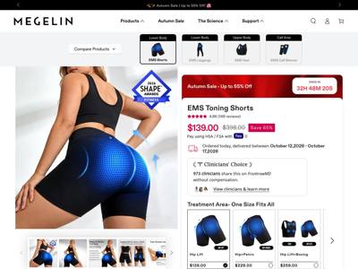 Megelin landing page