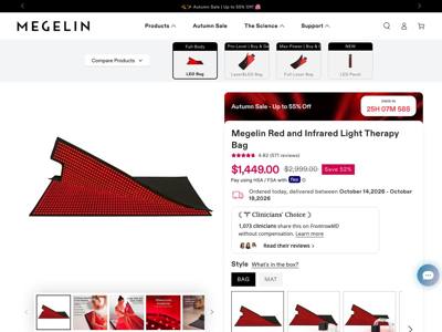 Megelin landing page