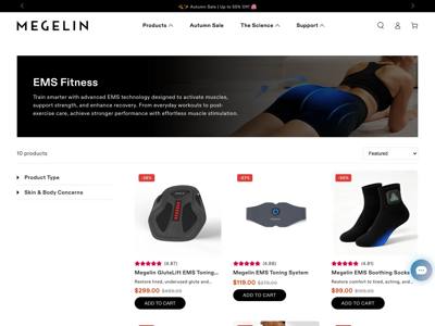 Megelin landing page