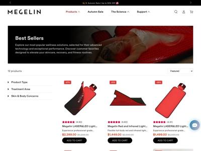 Megelin landing page