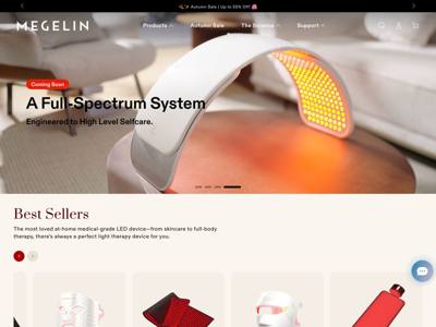 Megelin landing page