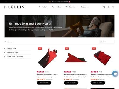 Megelin landing page