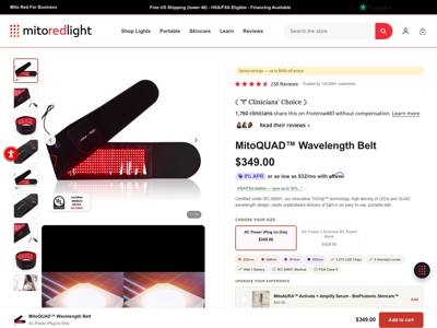 Mito Red Light landing page