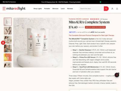 Mito Red Light landing page