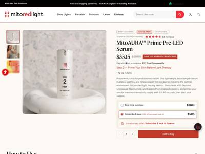 Mito Red Light landing page