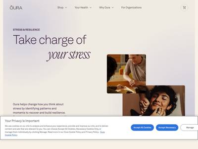 Oura landing page