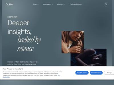 Oura landing page