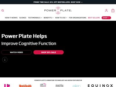 Power Plate Beauty & Wellness landing page