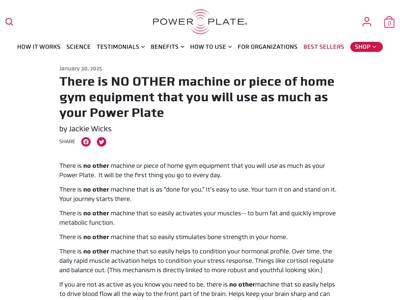 Power Plate Beauty & Wellness landing page