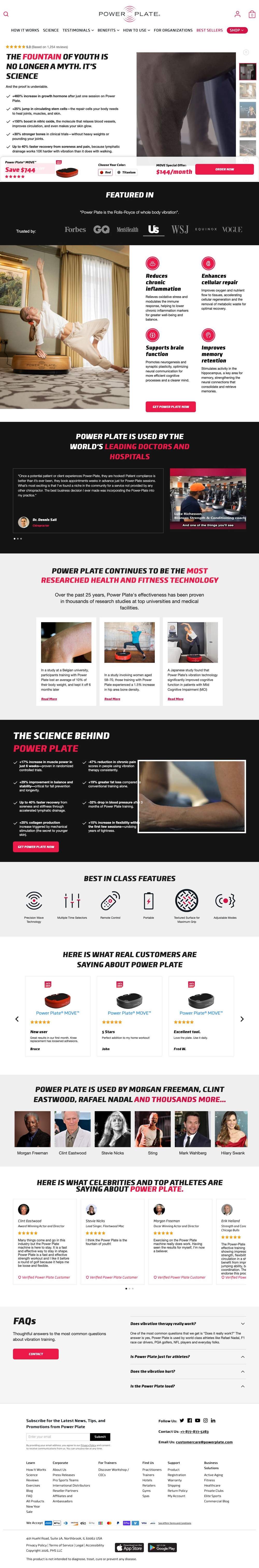 Power Plate Beauty & Wellness landing page: Just added to your cart