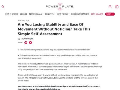 Power Plate Beauty & Wellness landing page