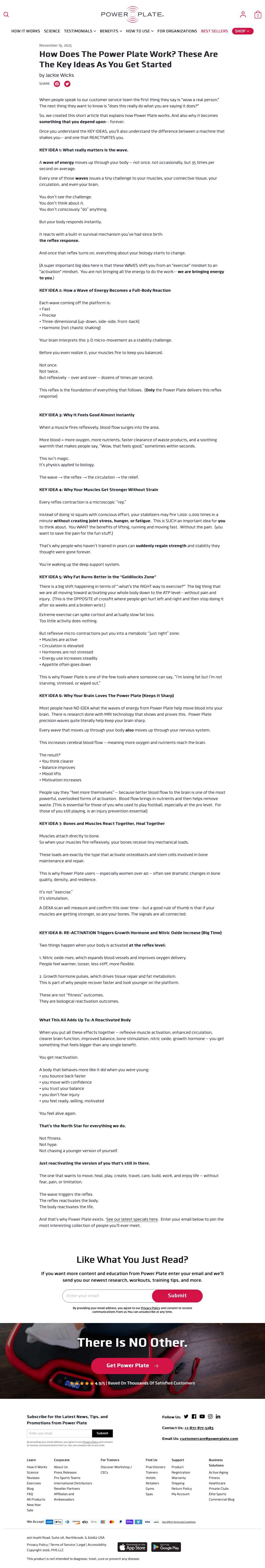 Power Plate Beauty & Wellness landing page: How Does The Power Plate Work? These Are The Key Ideas As You Get Started
