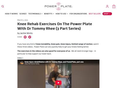 Power Plate Beauty & Wellness landing page