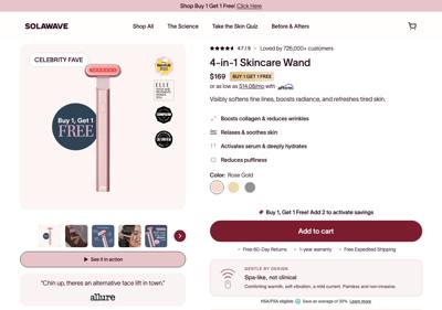 Solawave landing page