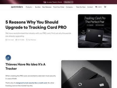 Spotminders landing page