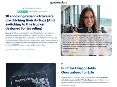 Spotminders landing page