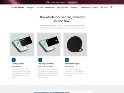 Spotminders landing page