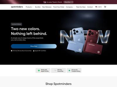 Spotminders landing page