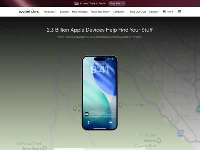 Spotminders landing page