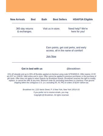 Brooklinen email