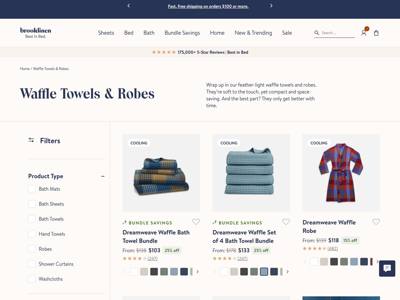 Brooklinen landing page