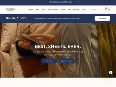 Brooklinen landing page