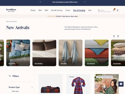 Brooklinen landing page