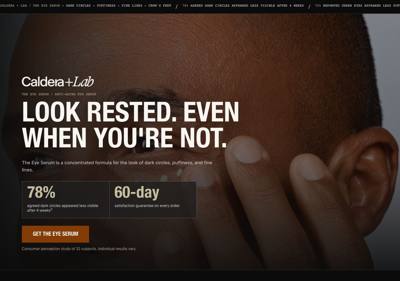 Caldera Lab landing page