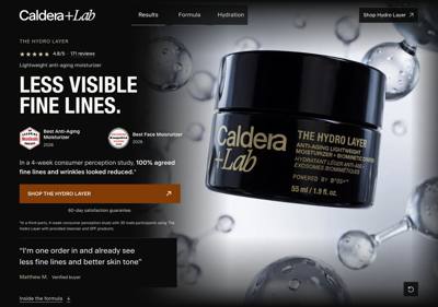 Caldera Lab landing page