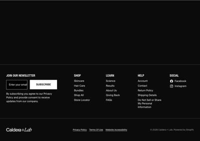 Caldera Lab landing page