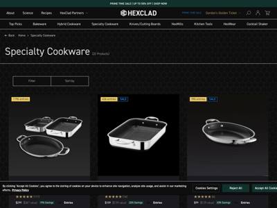 HexClad landing page