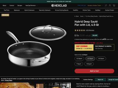 HexClad landing page