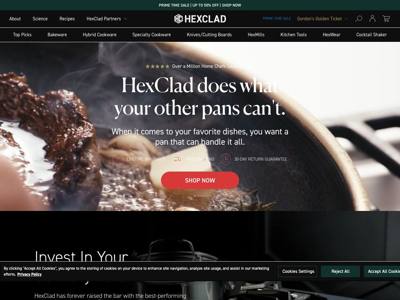 HexClad landing page