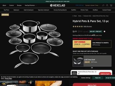 HexClad landing page